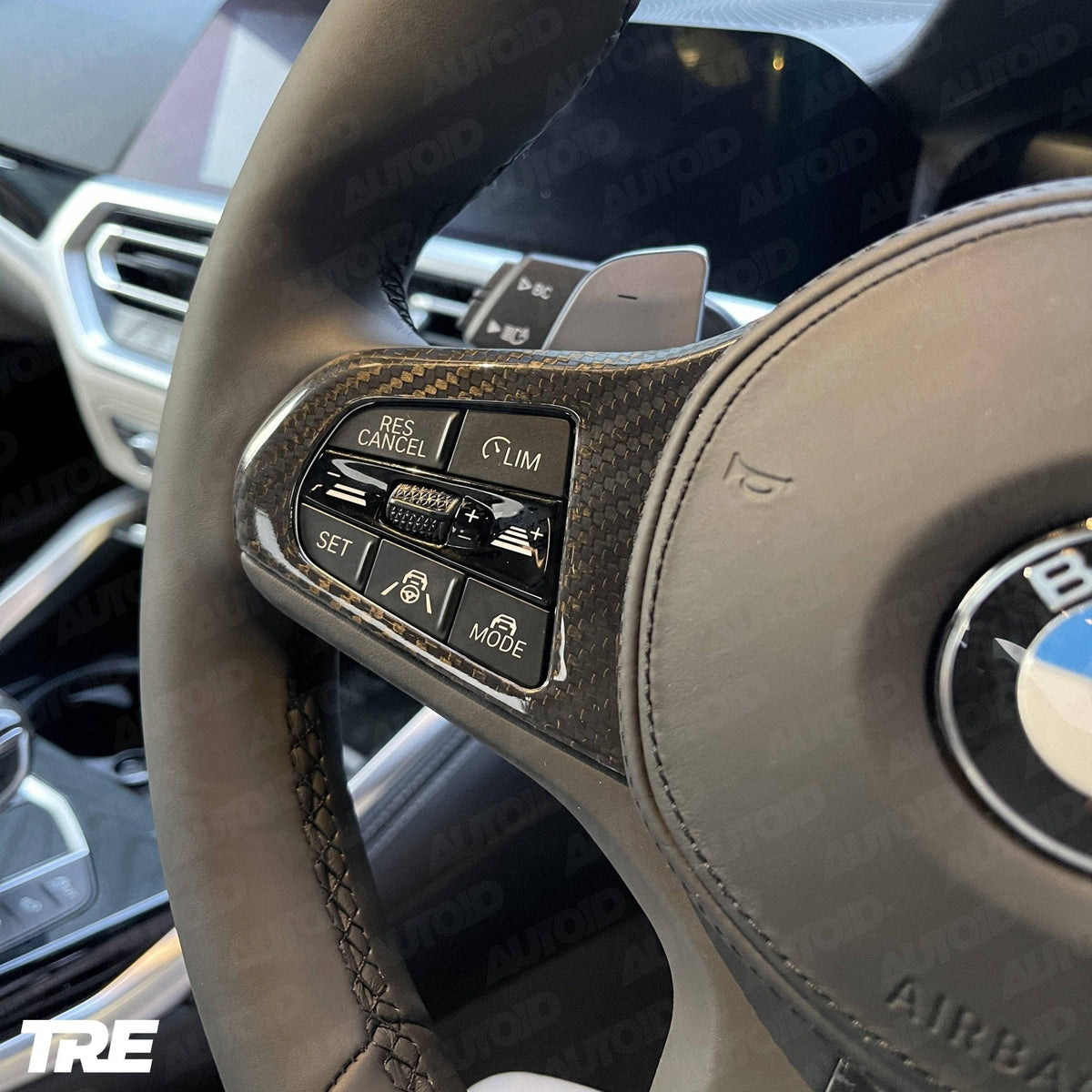 BMW F40 F44 G20 G21 G42 G30 M Sport carbon steering wheel trim - TRE Pre-Preg