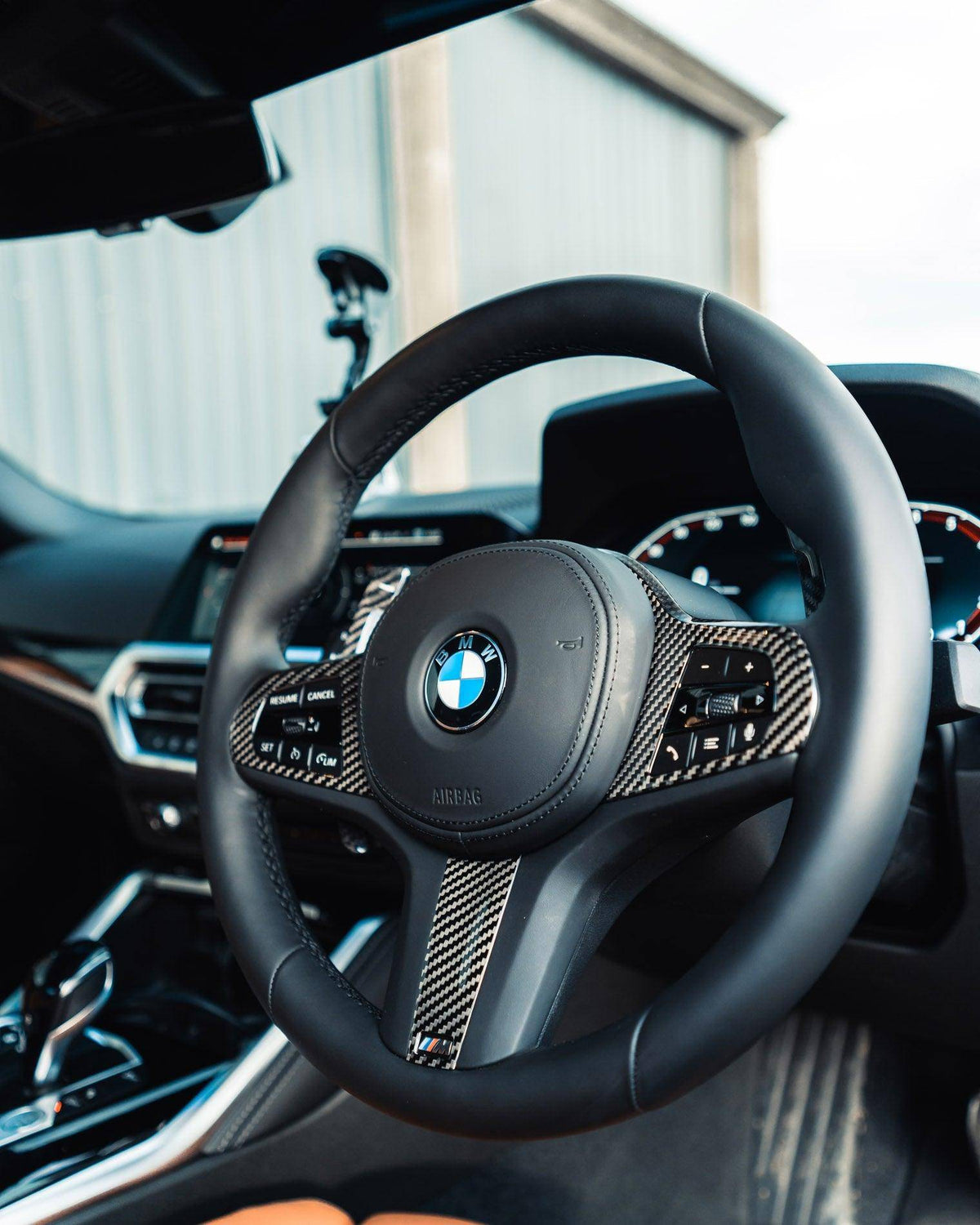 BMW F40 F44 G20 G21 G42 G30 M Sport carbon steering wheel trim - TRE Pre-Preg